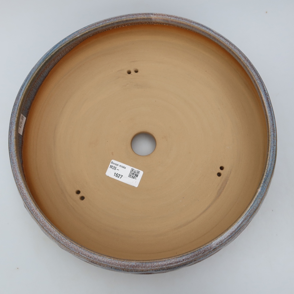 Vaso da bonsai in ceramica 27,5 x 27,5 x 7 cm, colore blu