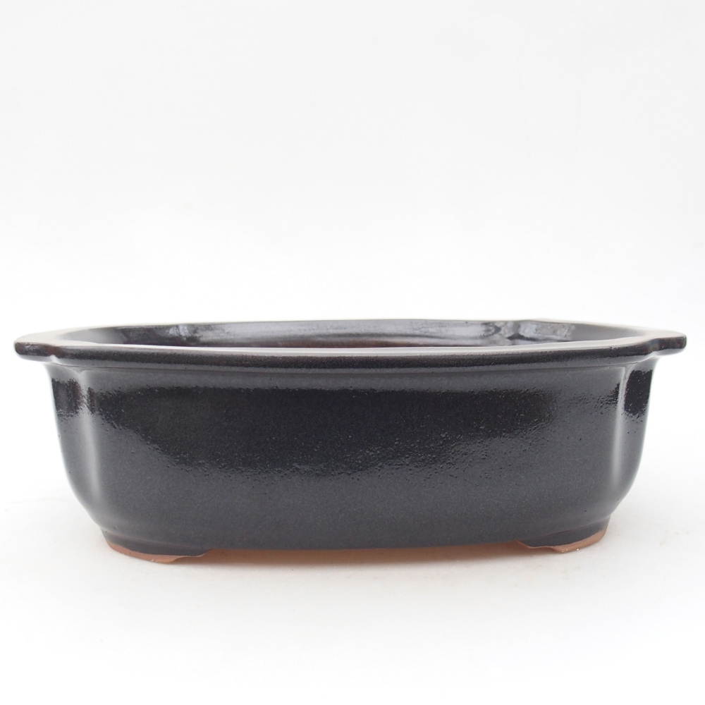 Ciotola bonsai in ceramica 25 x 21 x 7,5 cm, grigio