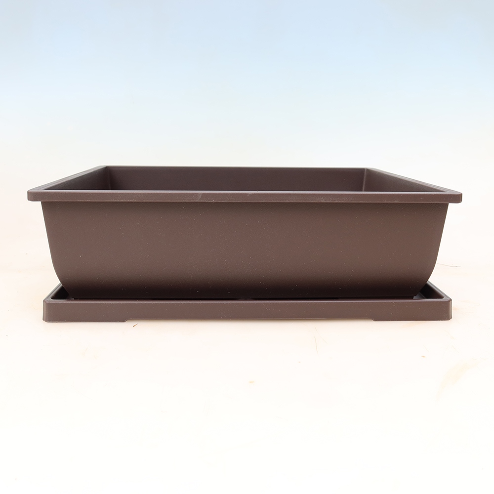 Ciotola per bonsai + vassoio di plastica MP-7 - 34 x 26 x 11 cm
