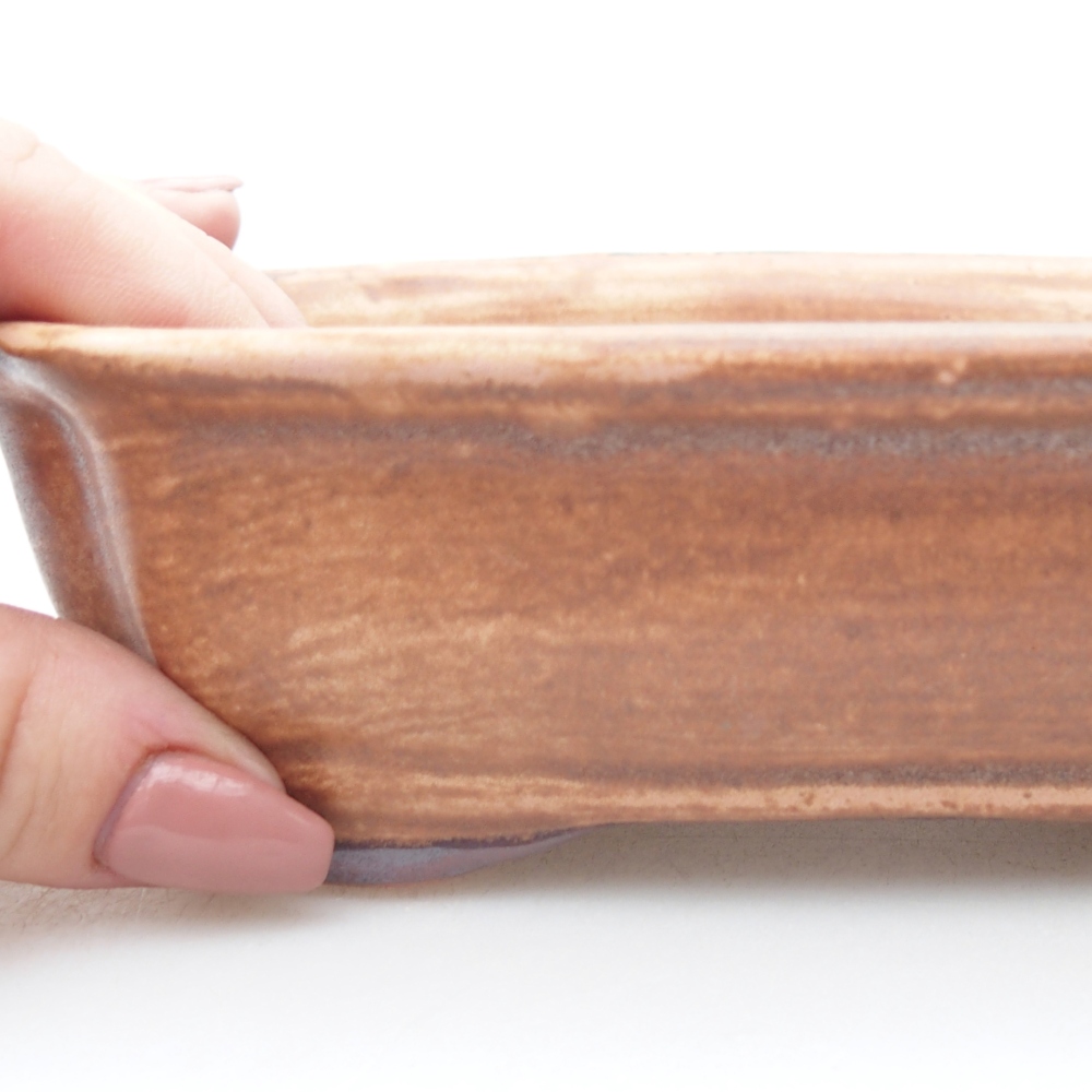 Ciotola per bonsai in ceramica 15,5 x 12 x 4,5 cm, rosa