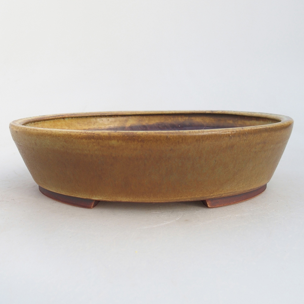 Ciotola per bonsai in ceramica 18,5 x 16,5 x 4 cm, verde