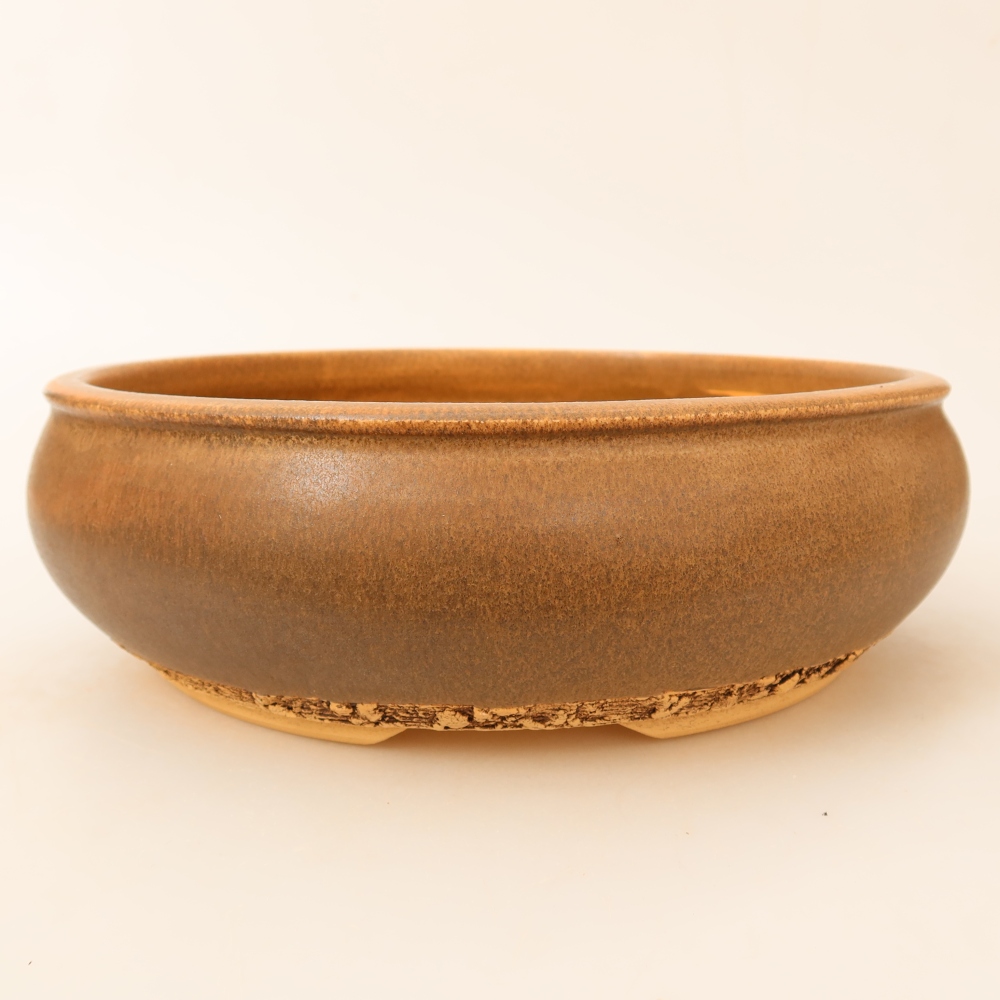 Vaso da bonsai in ceramica 24 x 24 x 7,5 cm, colore marrone