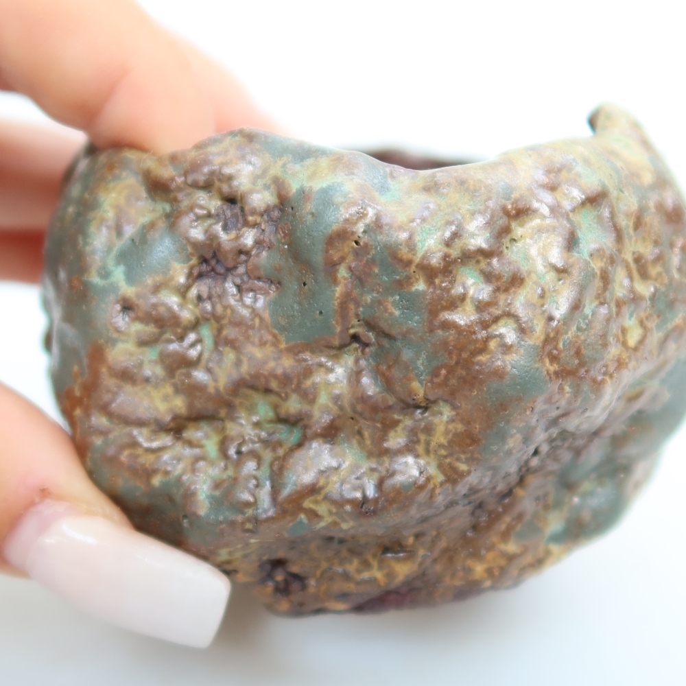 Guscio in ceramica  7 x 6,5 x 5,5 cm, colore verde