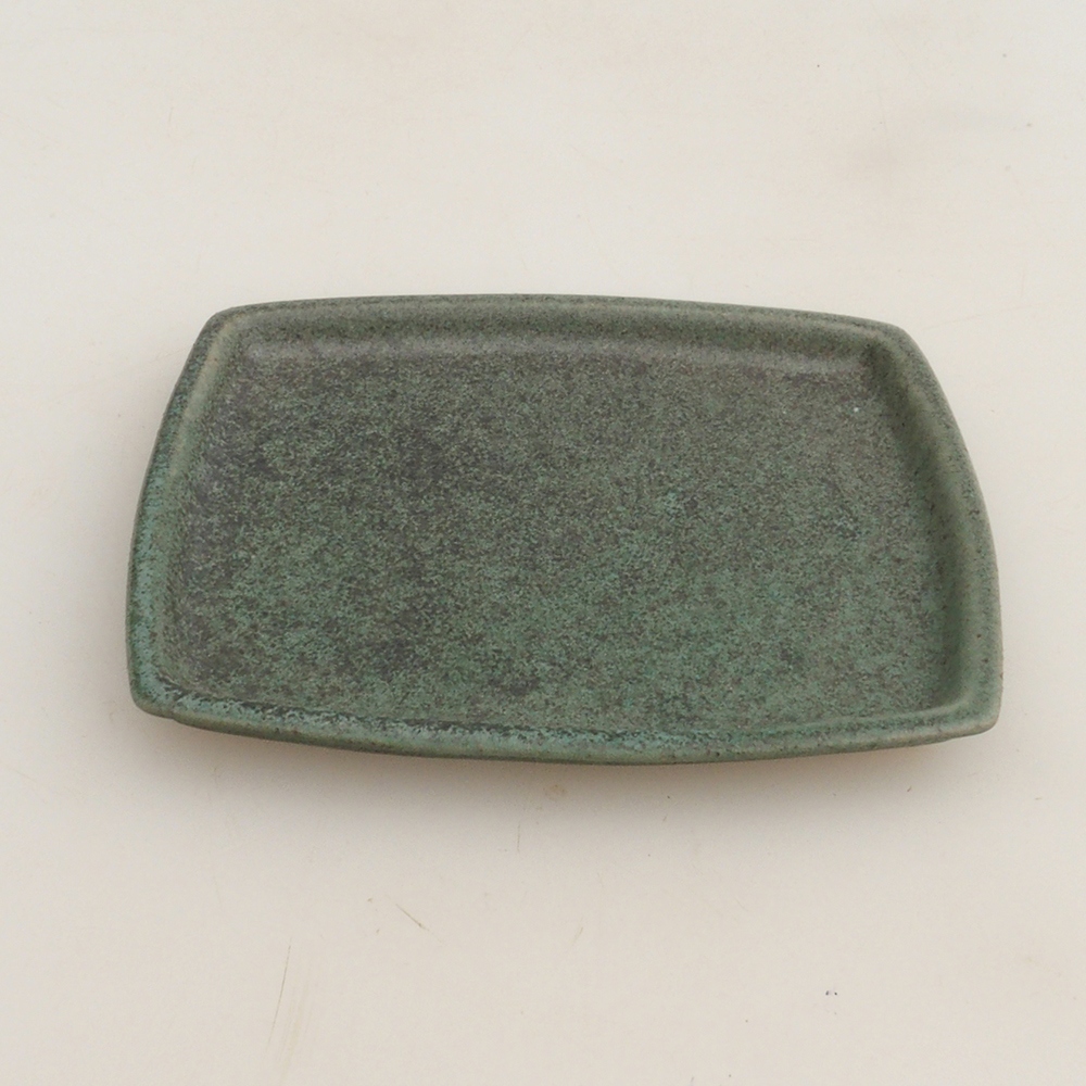 Piattino in ceramica H11 - 11,5 x 9,5 x 1 cm - verde