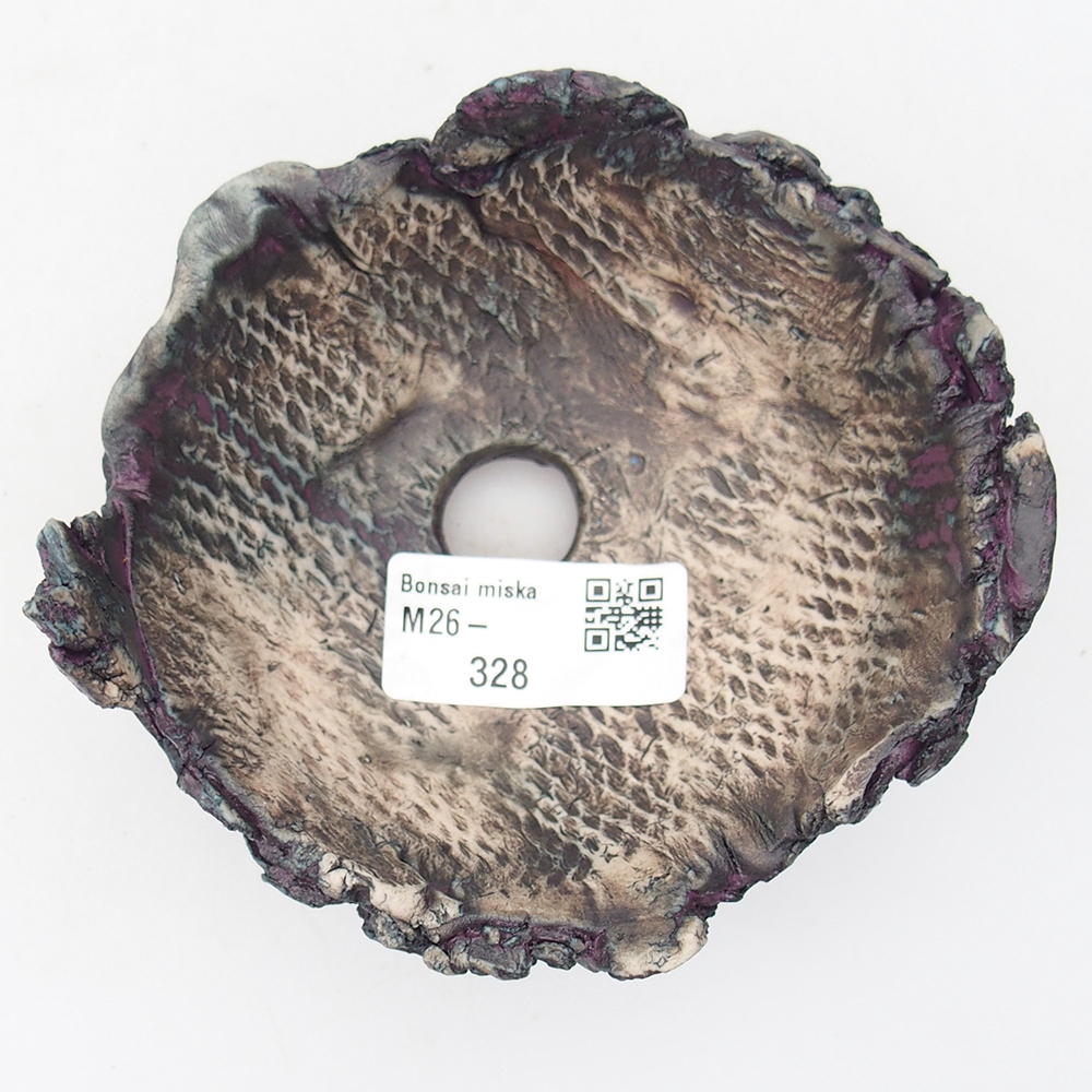 Conchiglia in ceramica 11 x 10 x 6 cm , colore viola