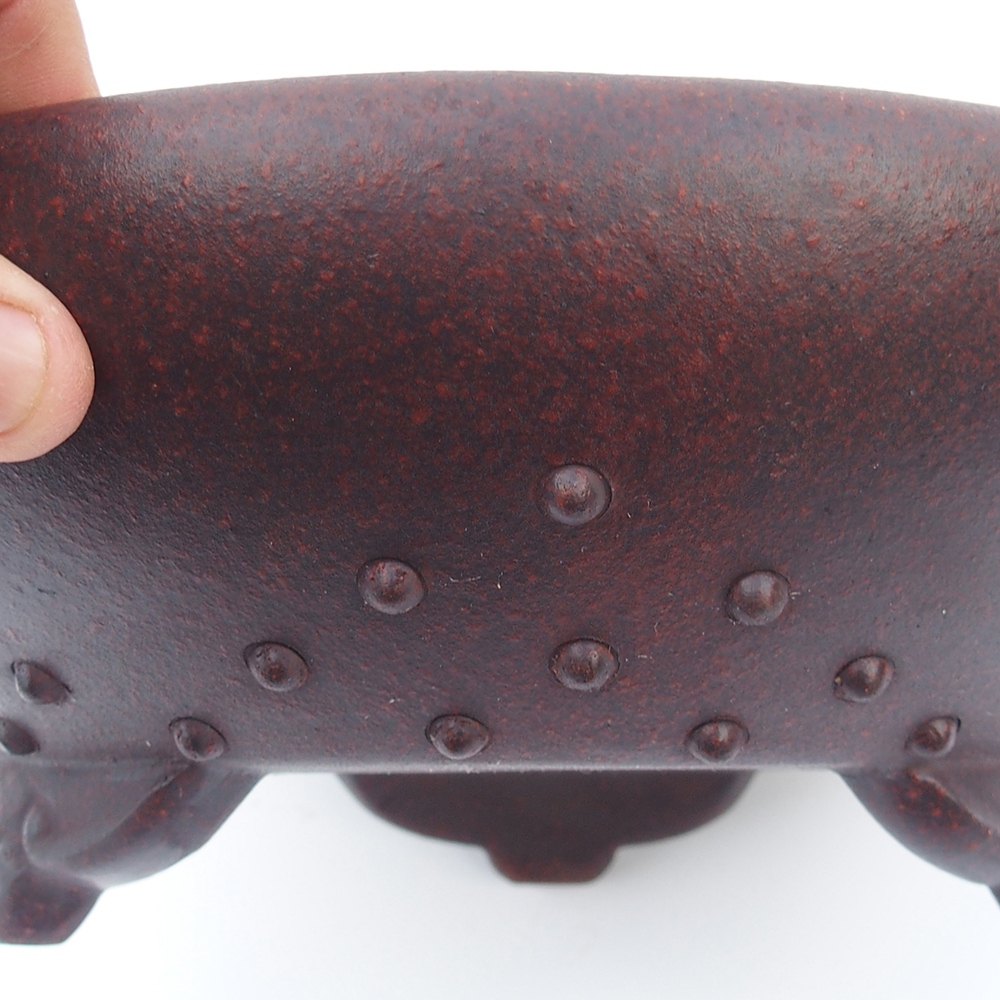 Ciotola 29 x 29 x 9,5 cm marrone-rosso