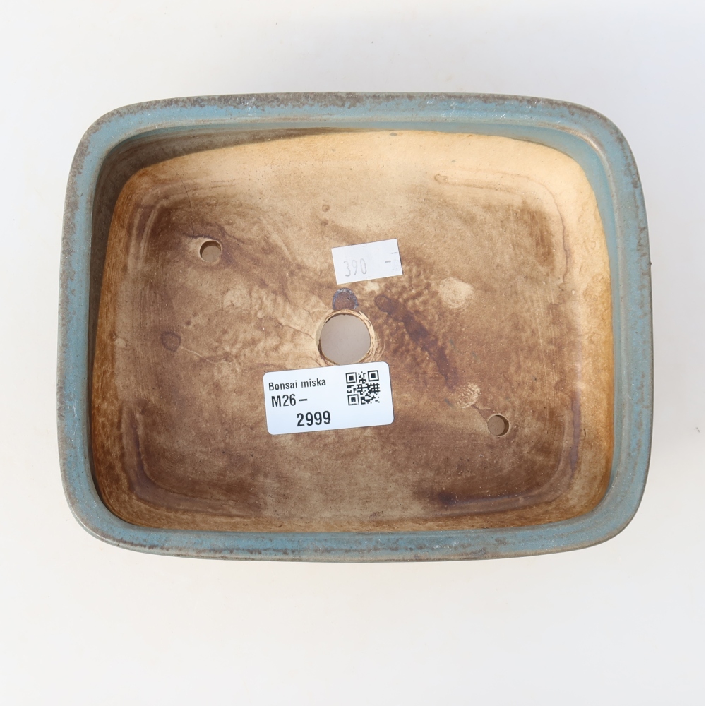 Vaso da bonsai in ceramica 17 x 13,5 x 4,5 cm, colore blu