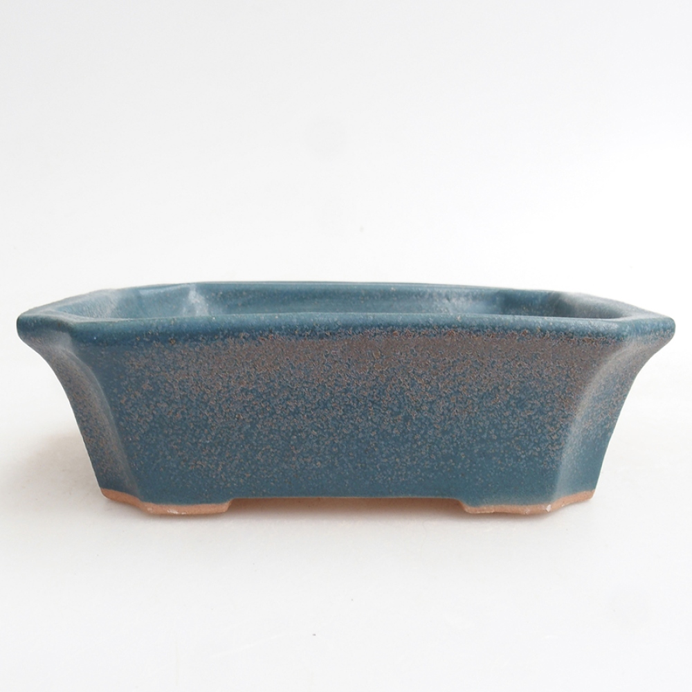 Ciotola bonsai in ceramica 13 x 10,5 x 4 cm, colore blu