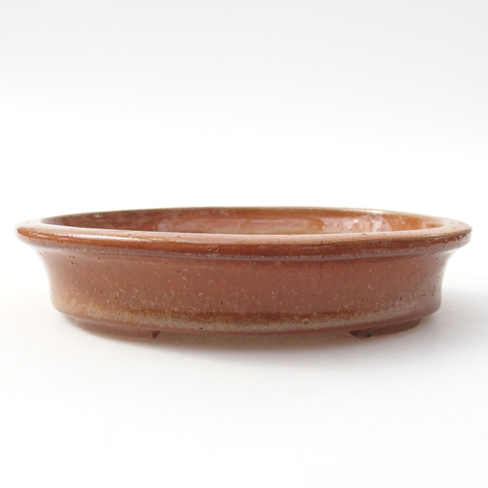 Ciotola per bonsai in ceramica 13 x 10,5 x 3 cm, marrone