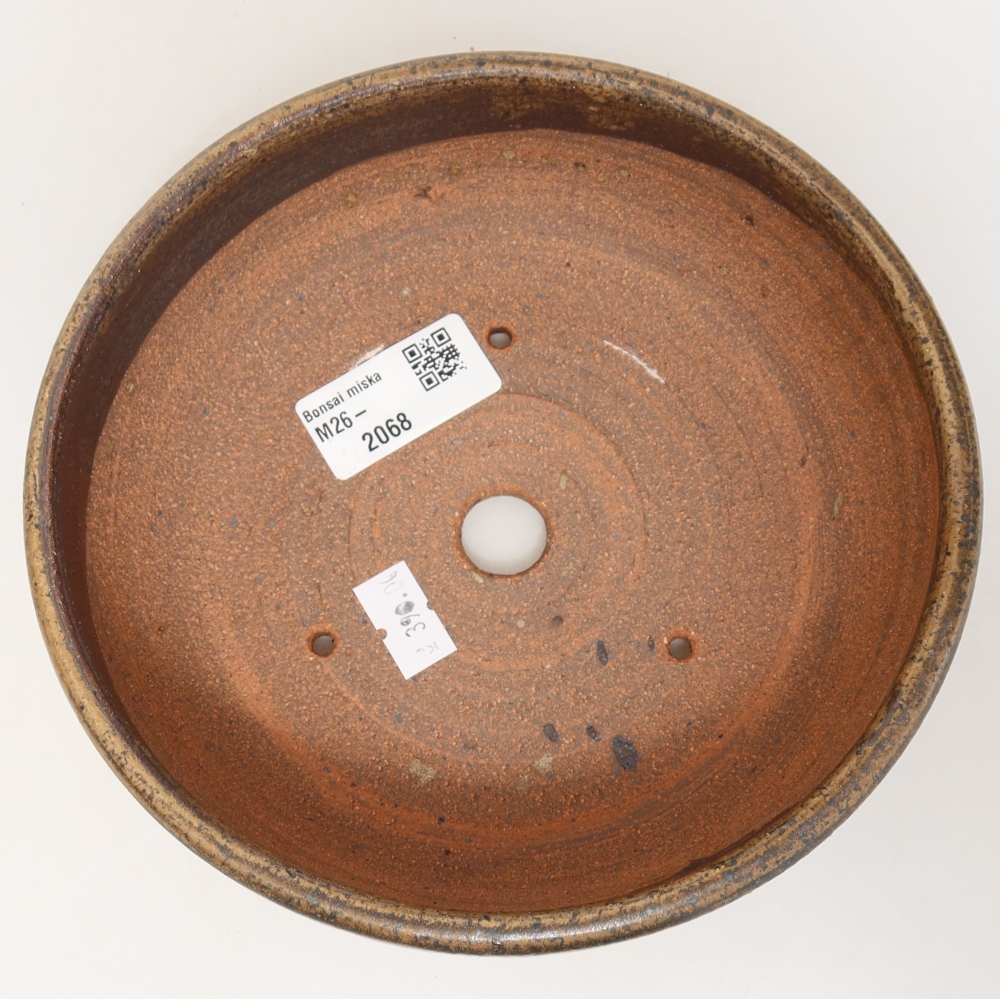 Vaso da bonsai in ceramica 17 x 17 x 5,5 cm, colore marrone