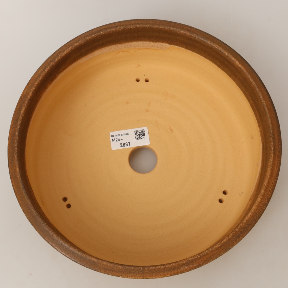 Vaso da bonsai in ceramica 24 x 24 x 8,5 cm, colore marrone