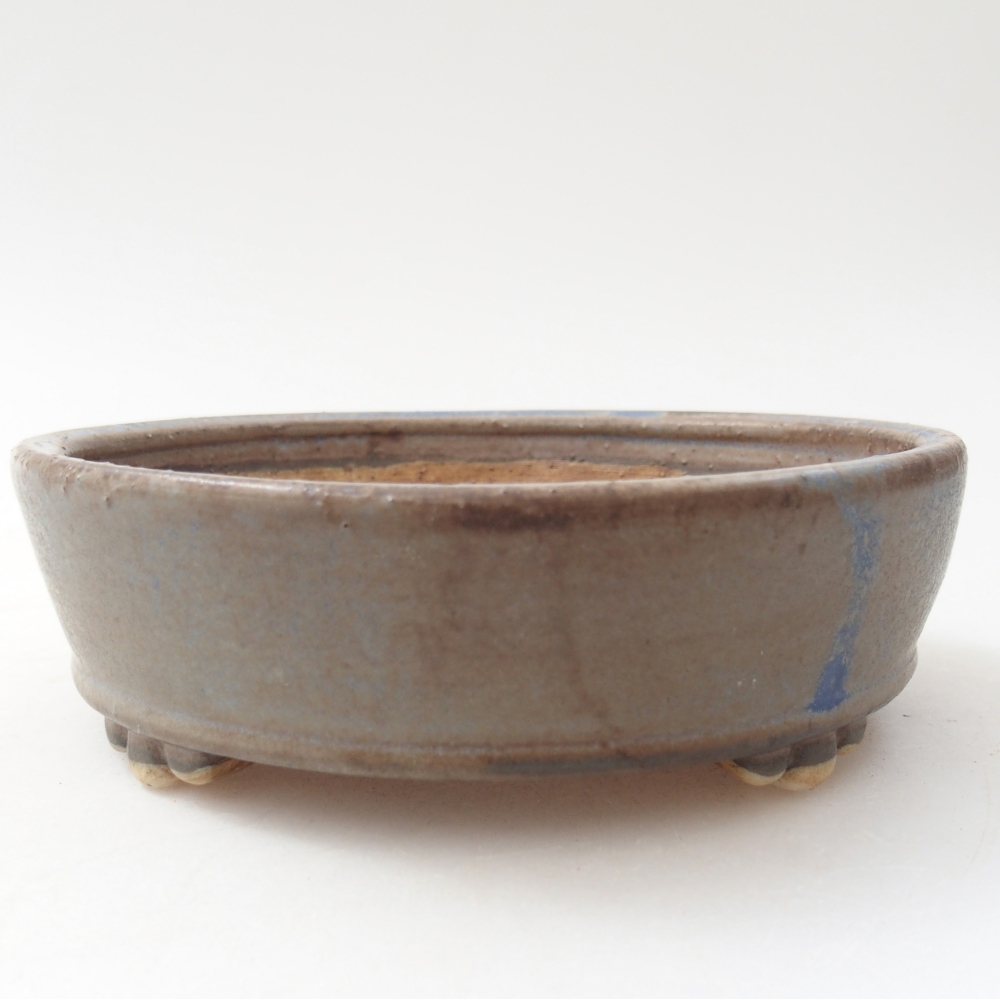Ciotola bonsai in ceramica 13,5 x 13,5 x 4 cm, colore blu