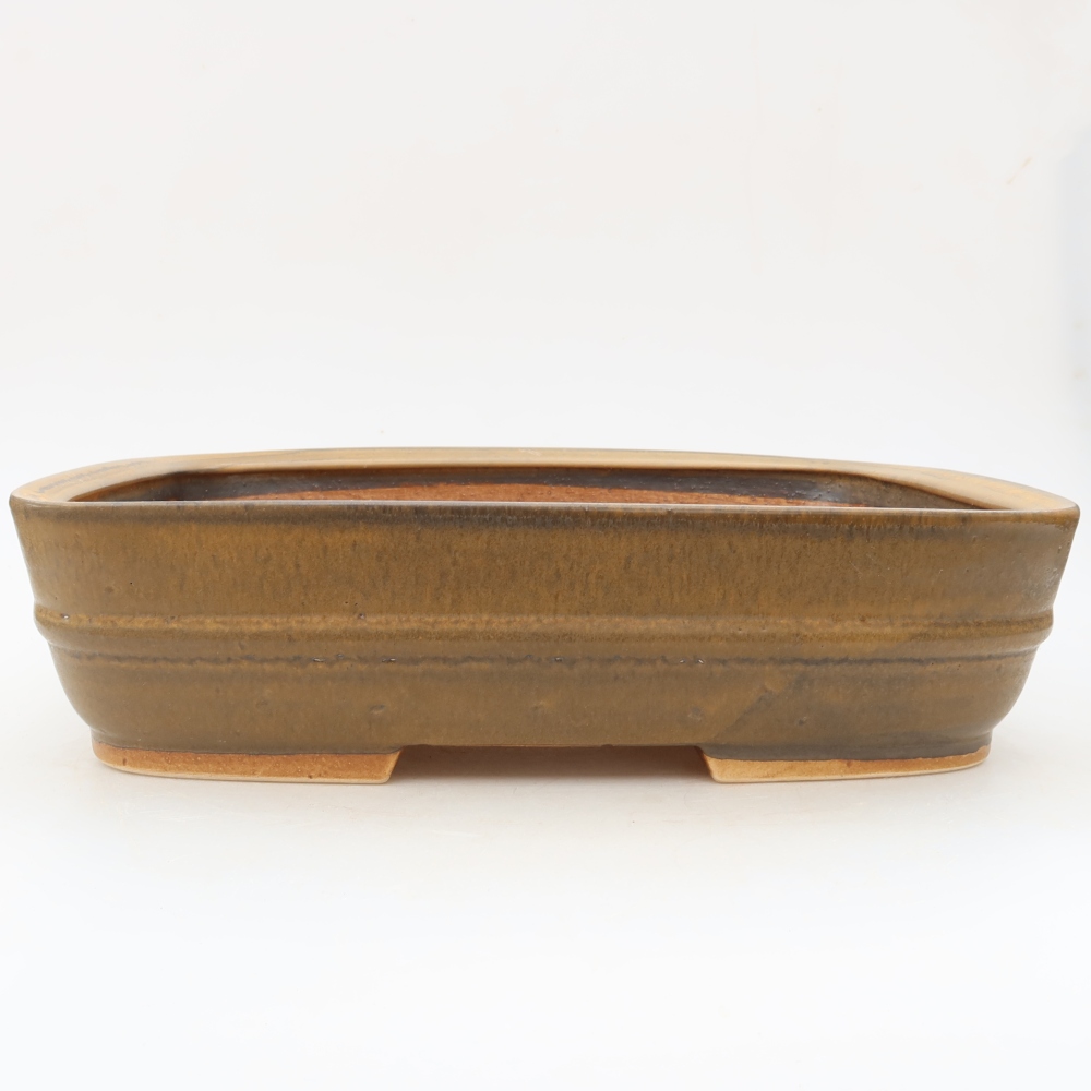 Vaso da bonsai in ceramica 30 x 24,5 x 7,5 cm, colore marrone