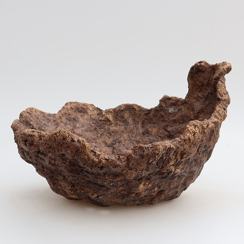 Conchiglia in ceramica 21 x 20,5 x 16 cm, colore marrone