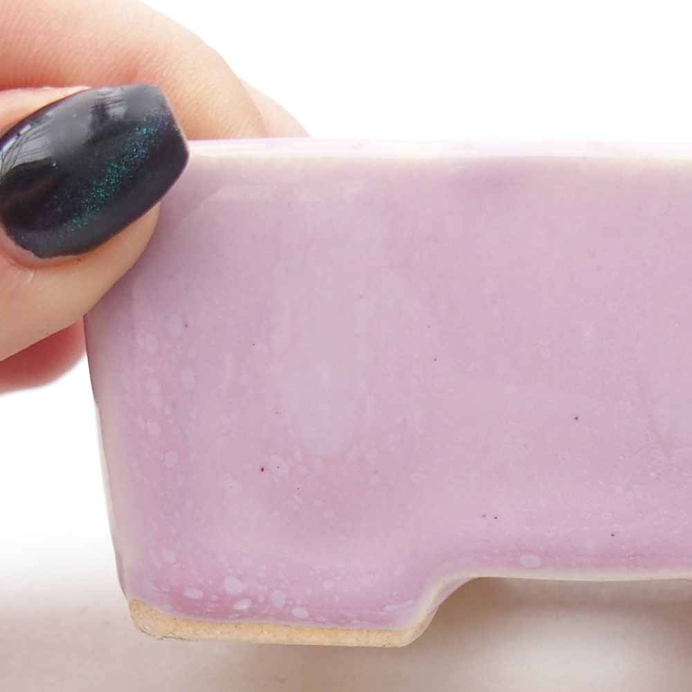 Ciotola per mini bonsai 9 x 7 x 4 cm, rosa