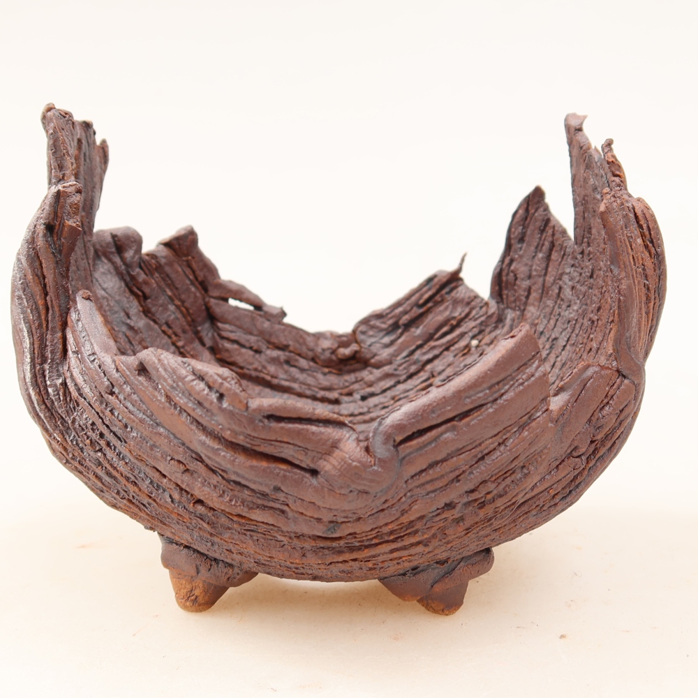 Guscio in ceramica  9,5 x 8,5 x 8 cm, colore marrone