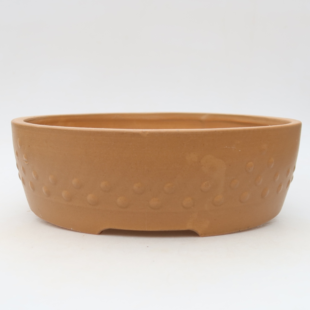 Vaso da bonsai in ceramica 24 x 24 x 7 cm, colore marrone
