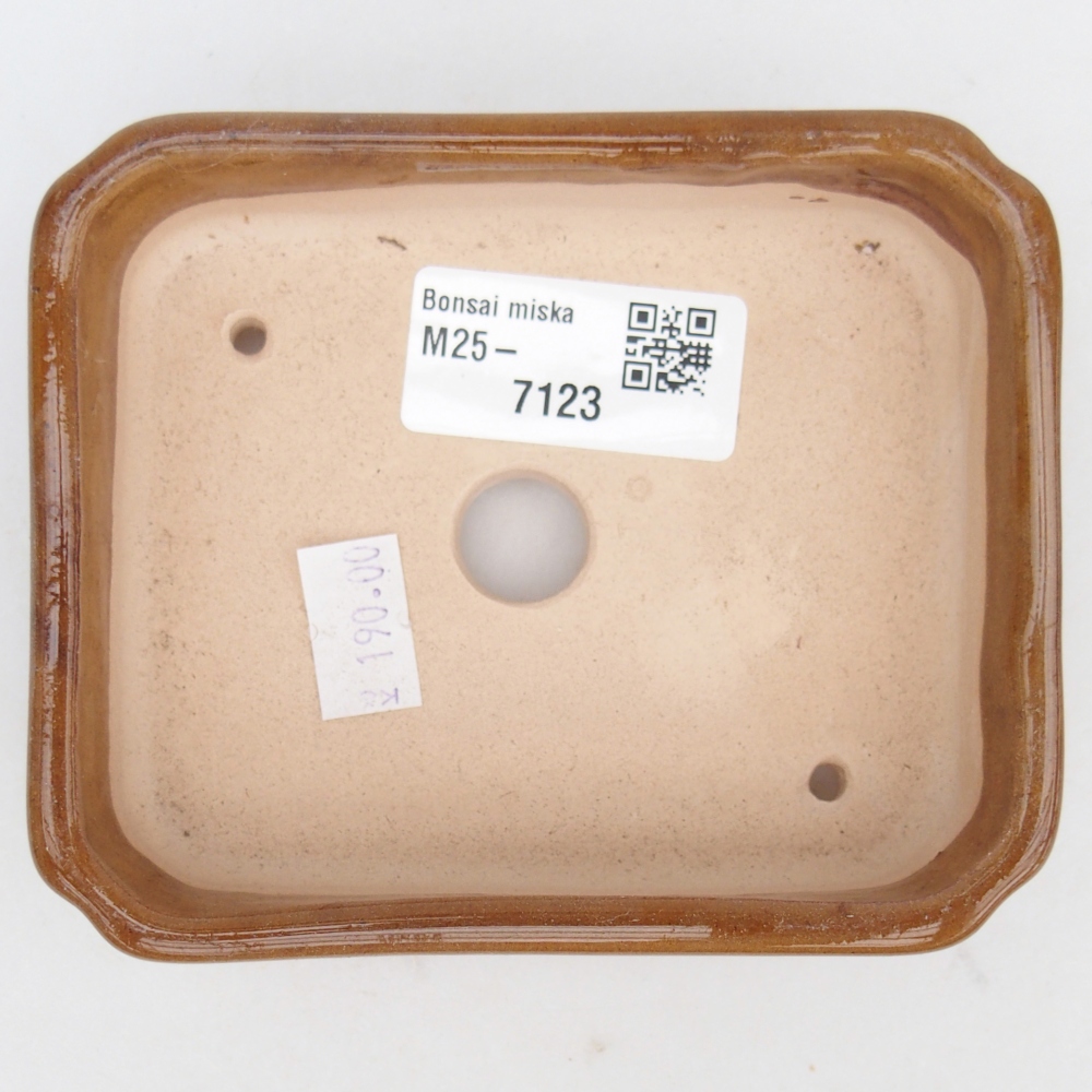 Ciotola bonsai in ceramica 26 x 26 x 8 cm, colore rosso