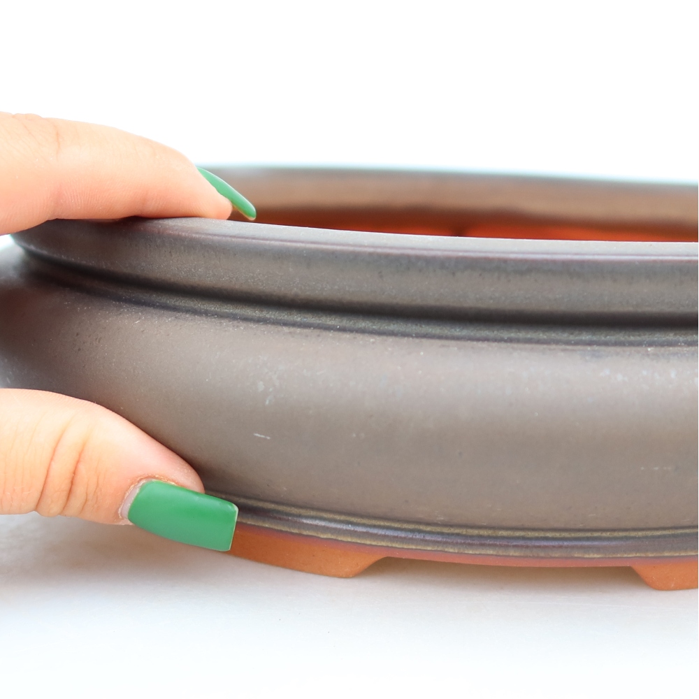 Ciotola in ceramica  23 x 23 x 7 cm, colore marrone