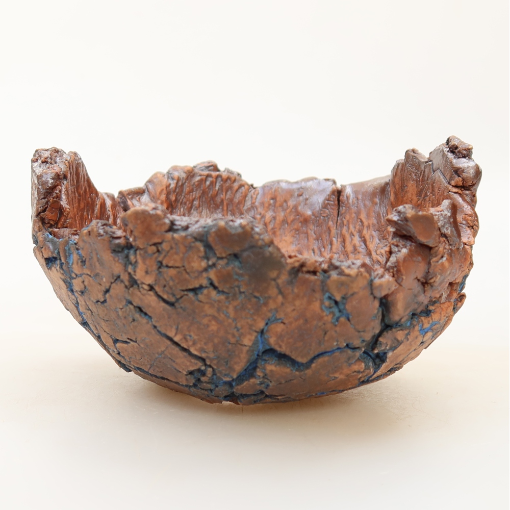Guscio in ceramica 11 x 10,5 x 6,5 cm, colore blu