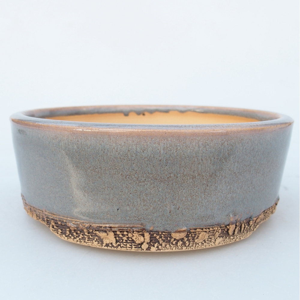 Ciotola bonsai in ceramica 16 x 16 x 5,5 cm, grigio