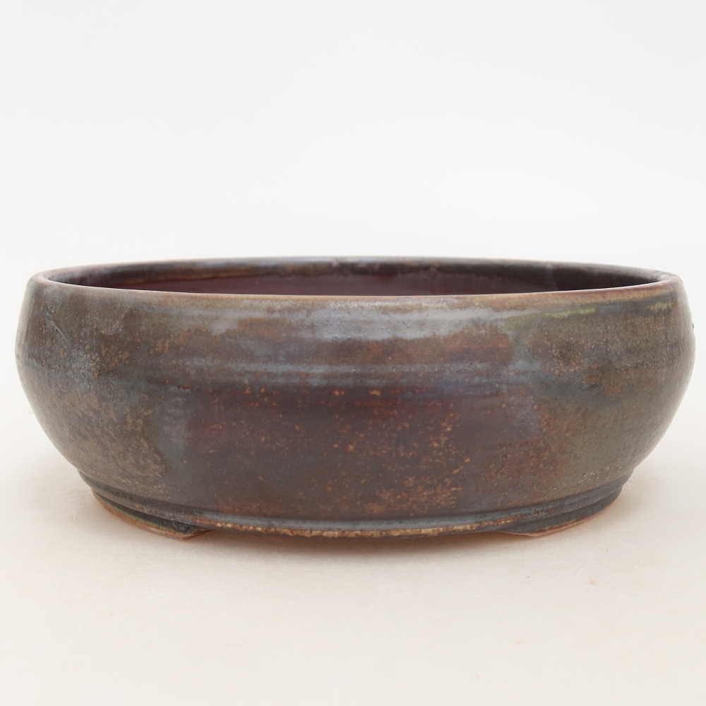 Vaso da bonsai in ceramica 17 x 17 x 5,5 cm, colore marrone