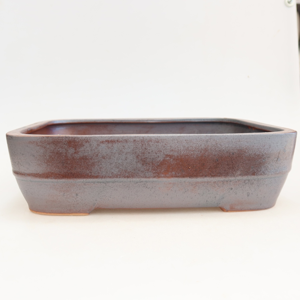 Vaso da bonsai in ceramica 28 x 20,5 x 7,5 cm, colore metallizzato