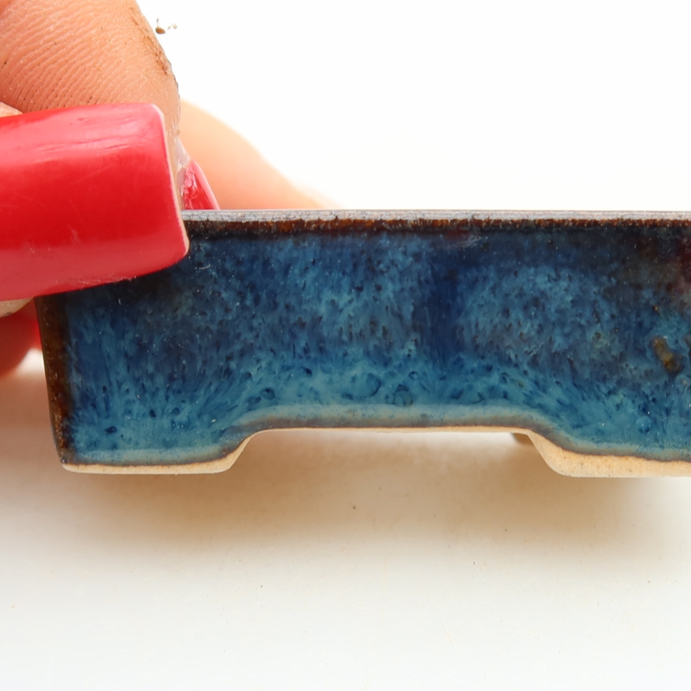 Vaso in ceramica per bonsai 5 x 3 x 2 cm, colore blu