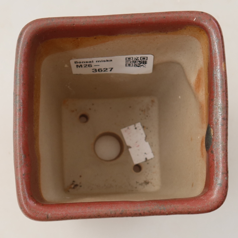 Ciotola bonsai in ceramica 8,5 x 8,5 x 11 cm, rosa