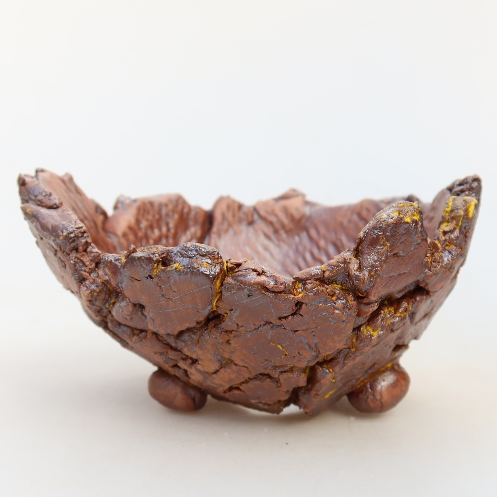 Guscio in ceramica  11,5 x 11 x 6 cm, colore giallo