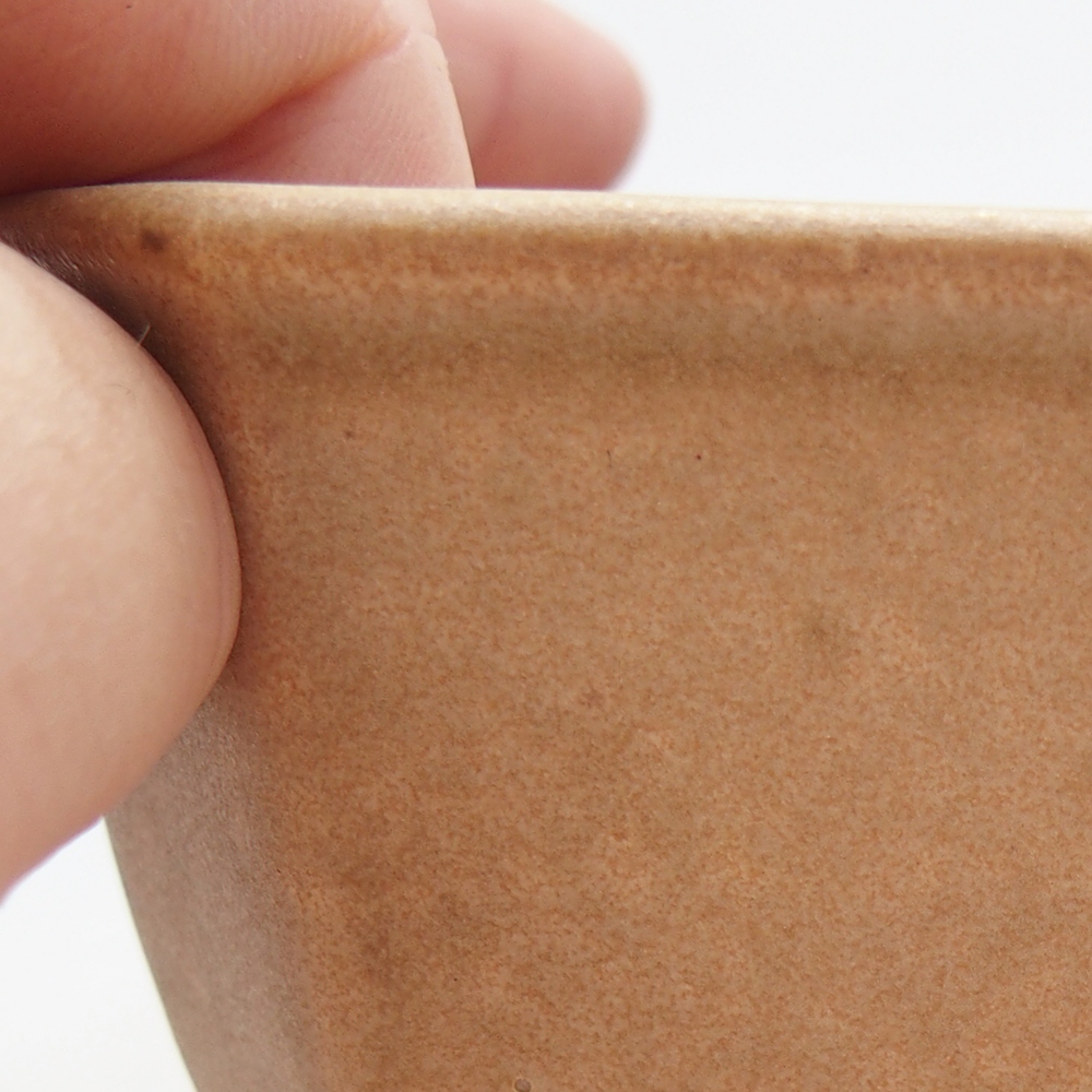 Ciotola per bonsai in ceramica 10 x 10 x 6 cm, marrone