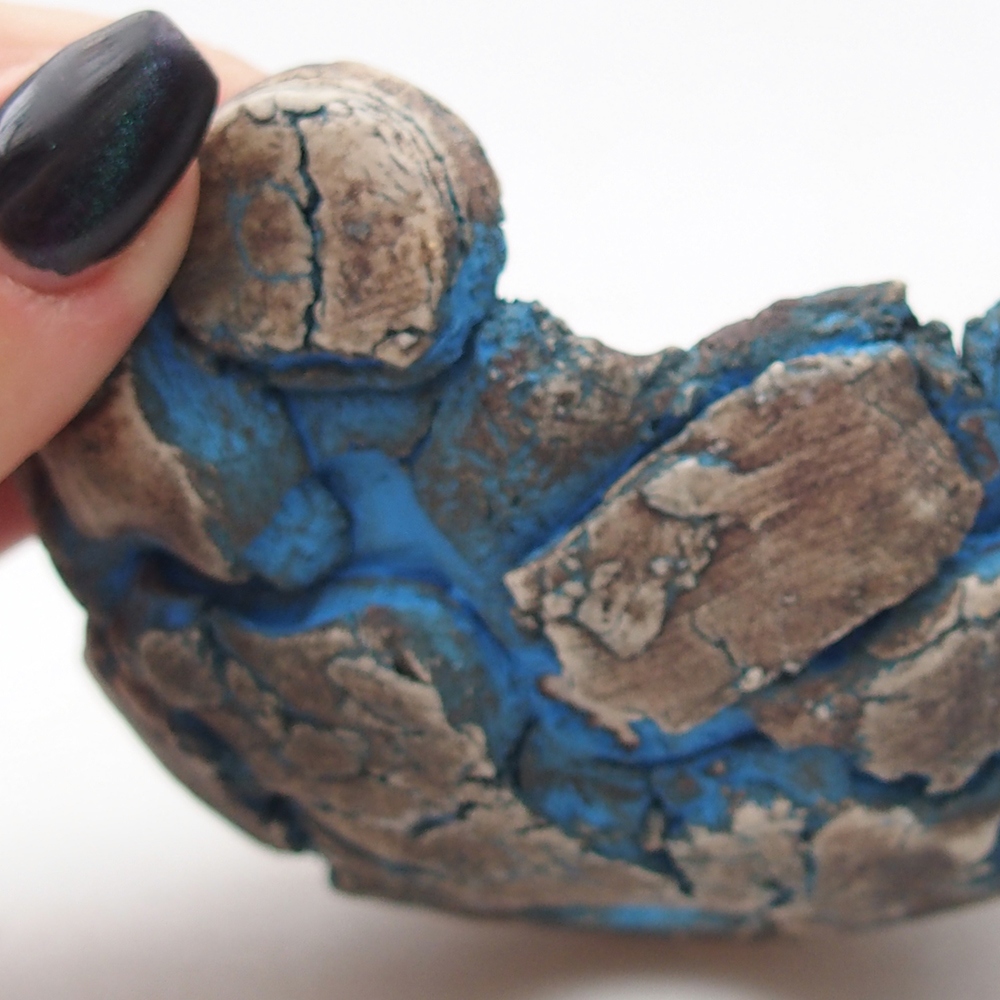 Conchiglia in ceramica 11 x 10 x 5 cm , colore blu