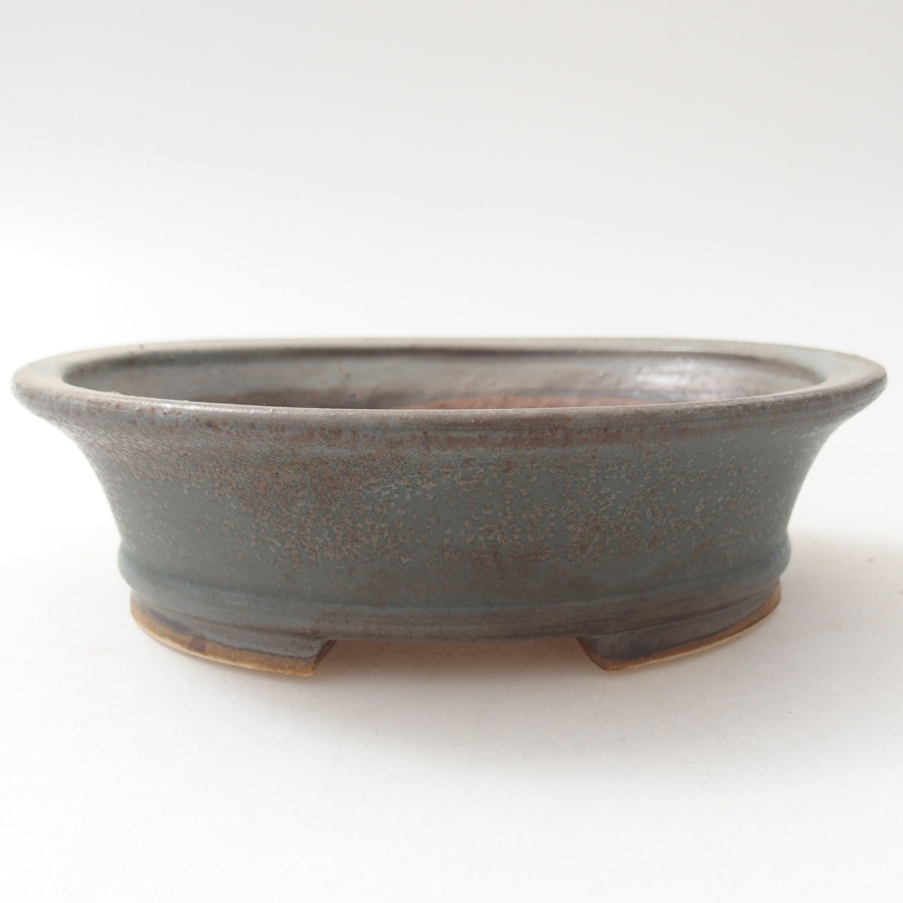 Ciotola bonsai in ceramica 14 x 12,5 x 4 cm, colore blu