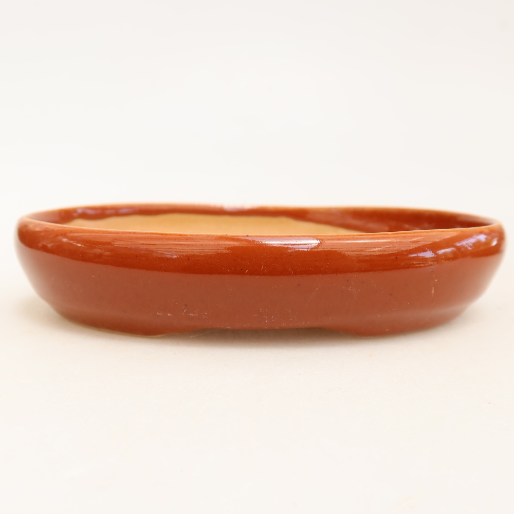 Vaso da bonsai in ceramica 13 x 9,5 x 2,5 cm, colore marrone