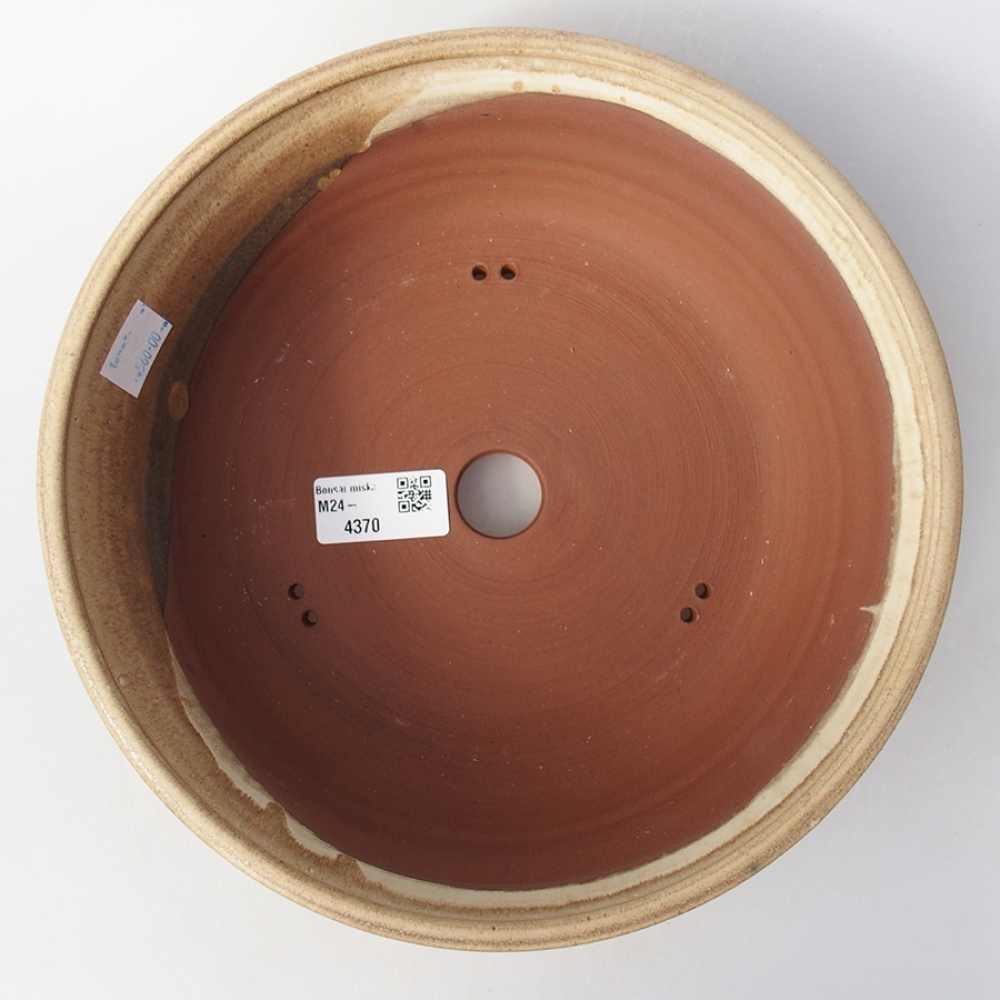 Ciotola bonsai in ceramica 19 x 19 x 7 cm, colore beige