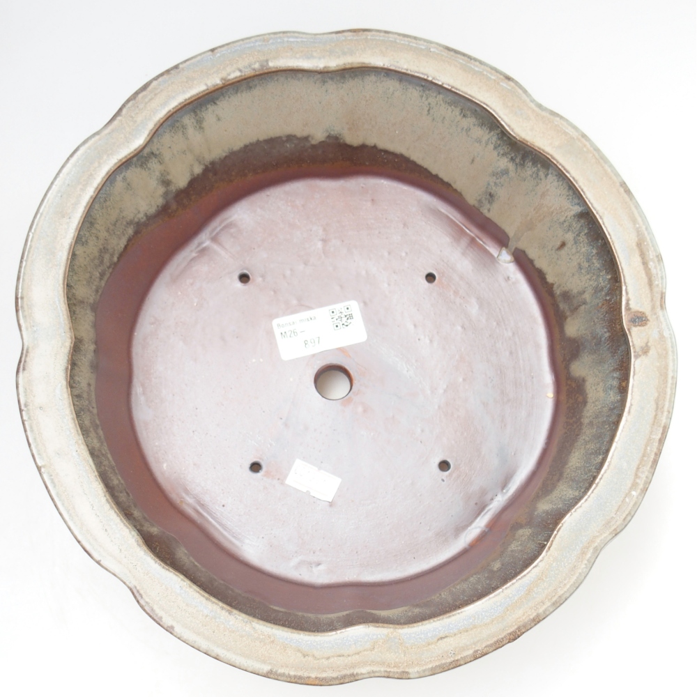 Ciotola bonsai in ceramica 26,5 x 26,5 x 8 cm, blu-grigio