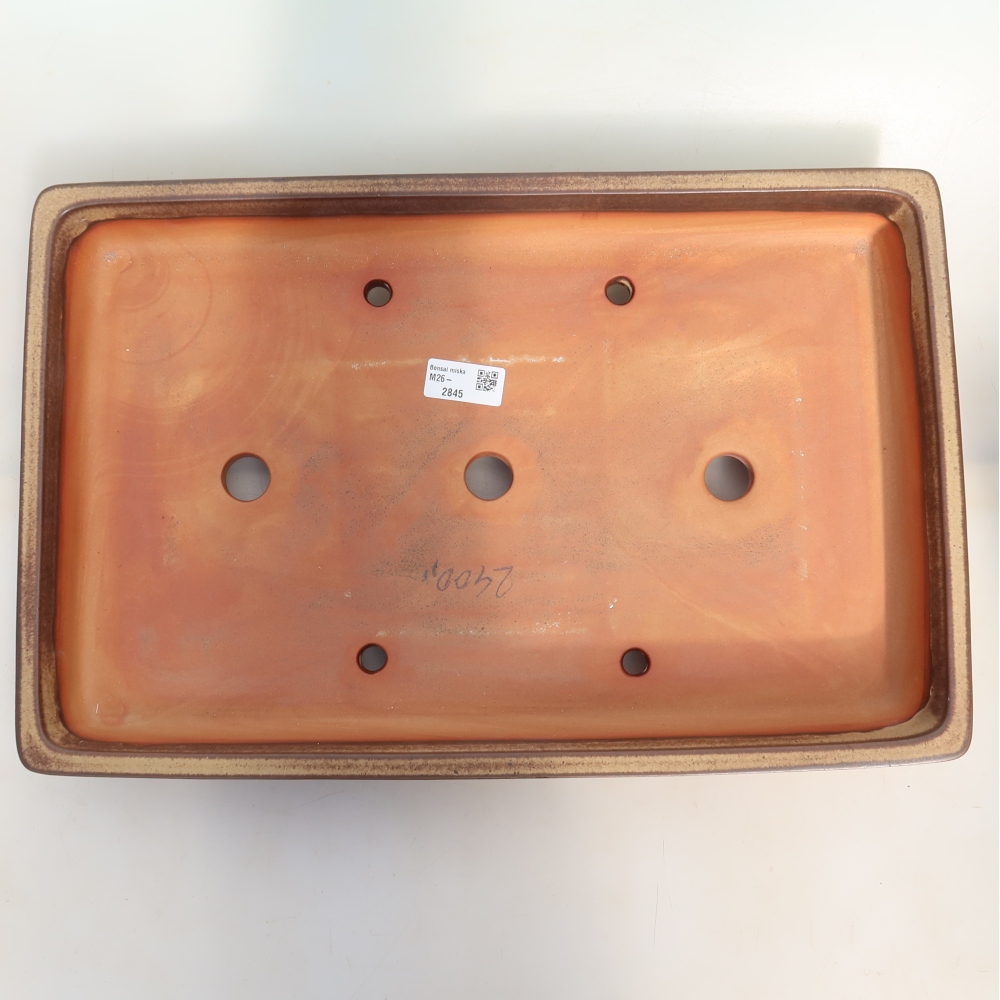 Ciotola in ceramica  45 x 29 x 6,5 cm, colore marrone