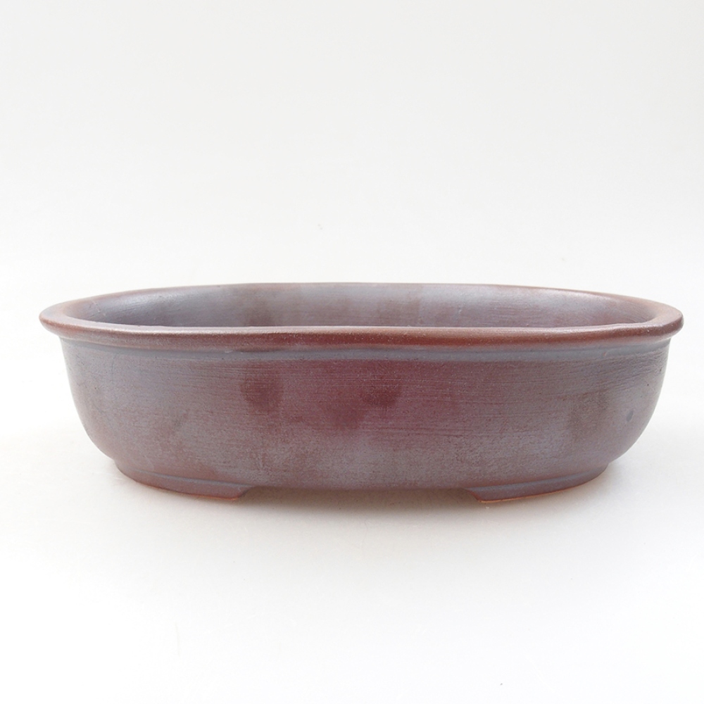 Ciotola bonsai in ceramica 18,5 x 14,5 x 5 cm, colore metallo