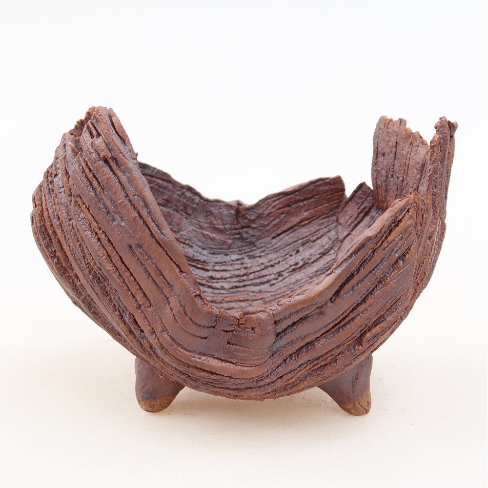 Guscio in ceramica  10,5 x 8,5 x 7,5 cm, colore marrone