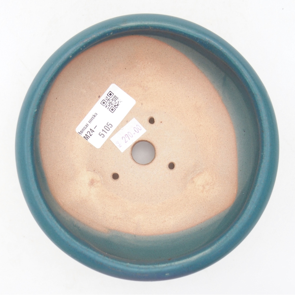 Ciotola bonsai in ceramica 14 x 14 x 6,5 cm, colore blu