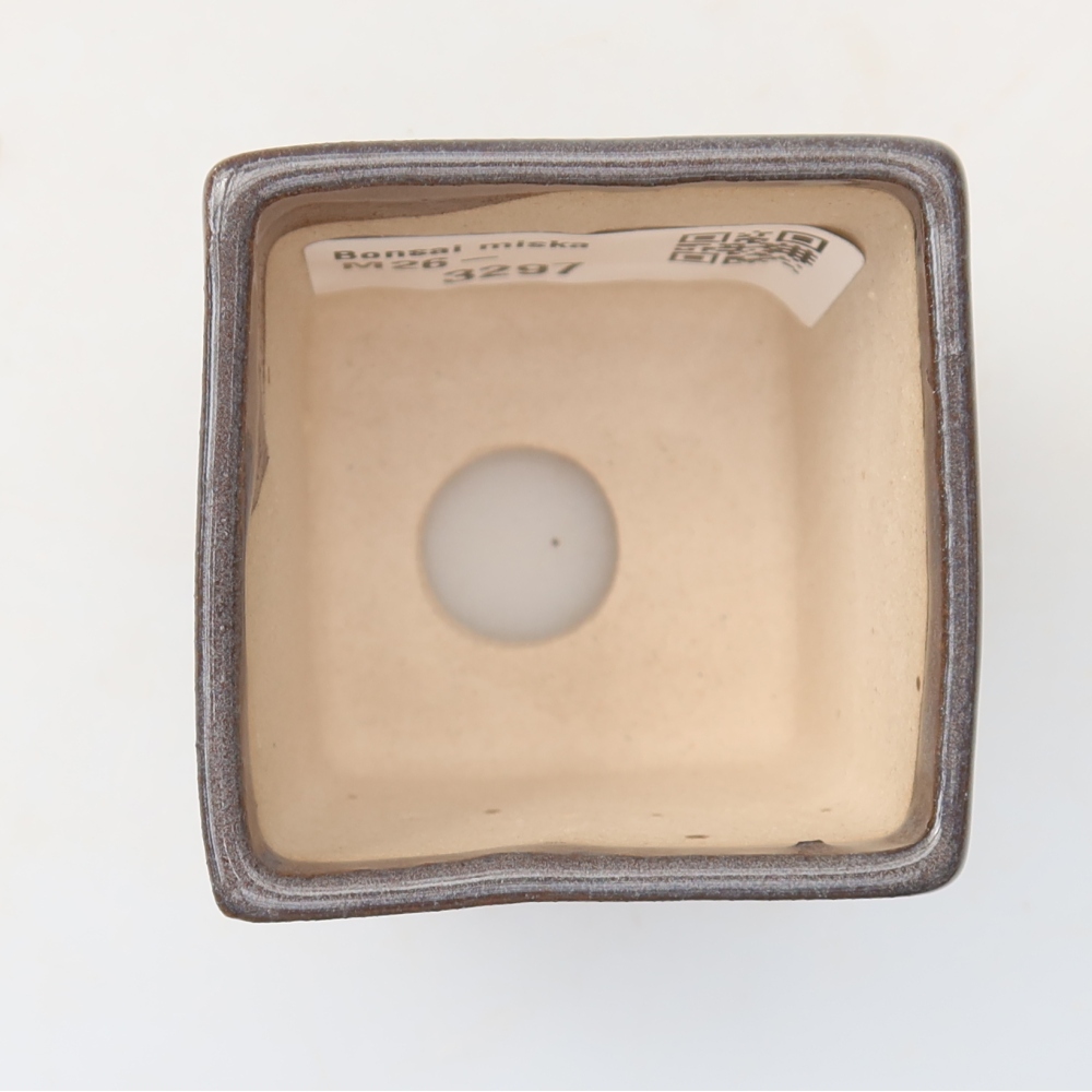 Vaso da bonsai in ceramica 5 x 5 x 5 cm, colore grigio