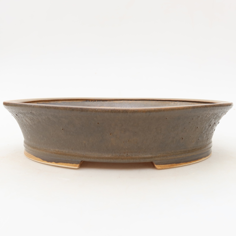 Vaso da bonsai in ceramica 24 x 21,5 x 5,5 cm, colore marrone
