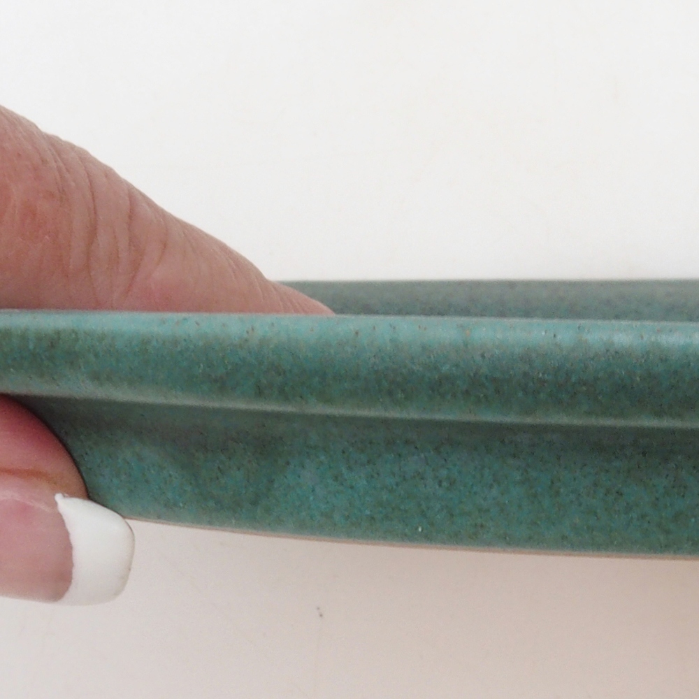 Sottovaso ovale per bonsai S - 20 x 16,5 x 1,5 cm - verde