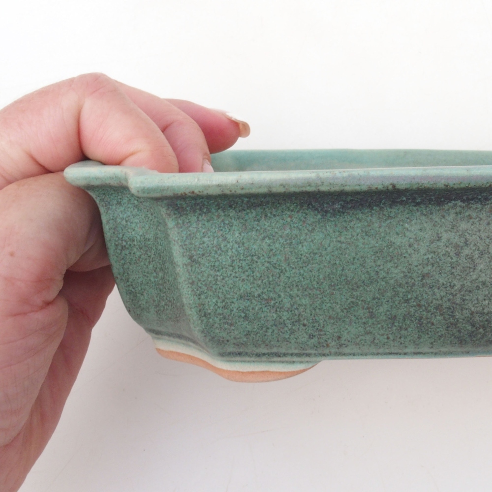 Ciotola per bonsai H03 - 16,5 x 12 x 4,5 cm. - verde