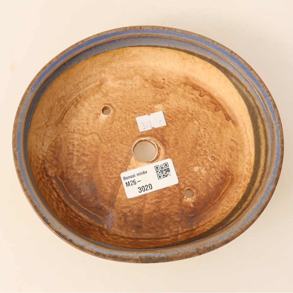 Ciotola bonsai in ceramica 18,5 x 16,5 x 4,5 cm, colore blu