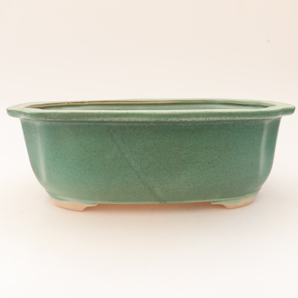 Ciotola bonsai in ceramica 22,5 x 17,5 x 7,5 cm, verde