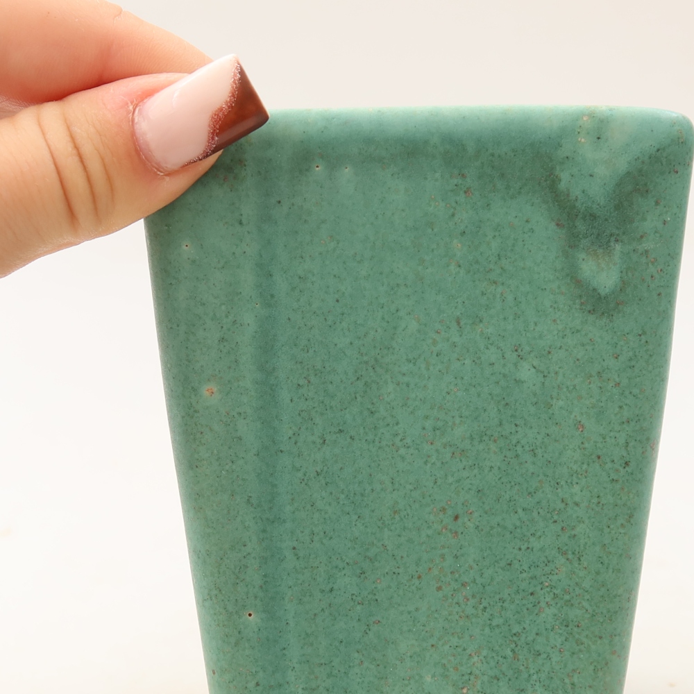 Ciotola per bonsai in ceramica 8,5 x 8,5 x 11 cm, verde