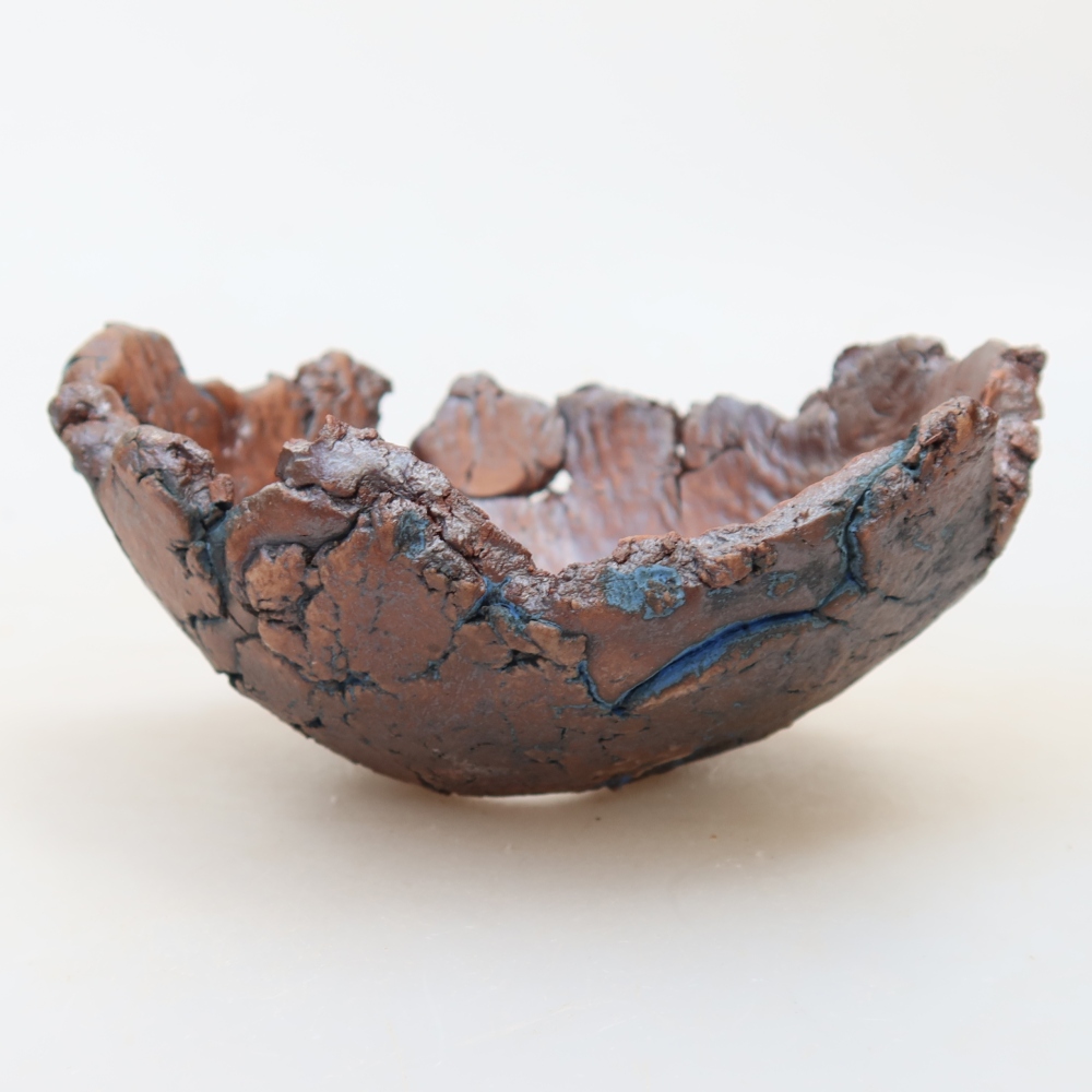 Guscio in ceramica 11,5 x 10 x 5,5 cm, colore blu