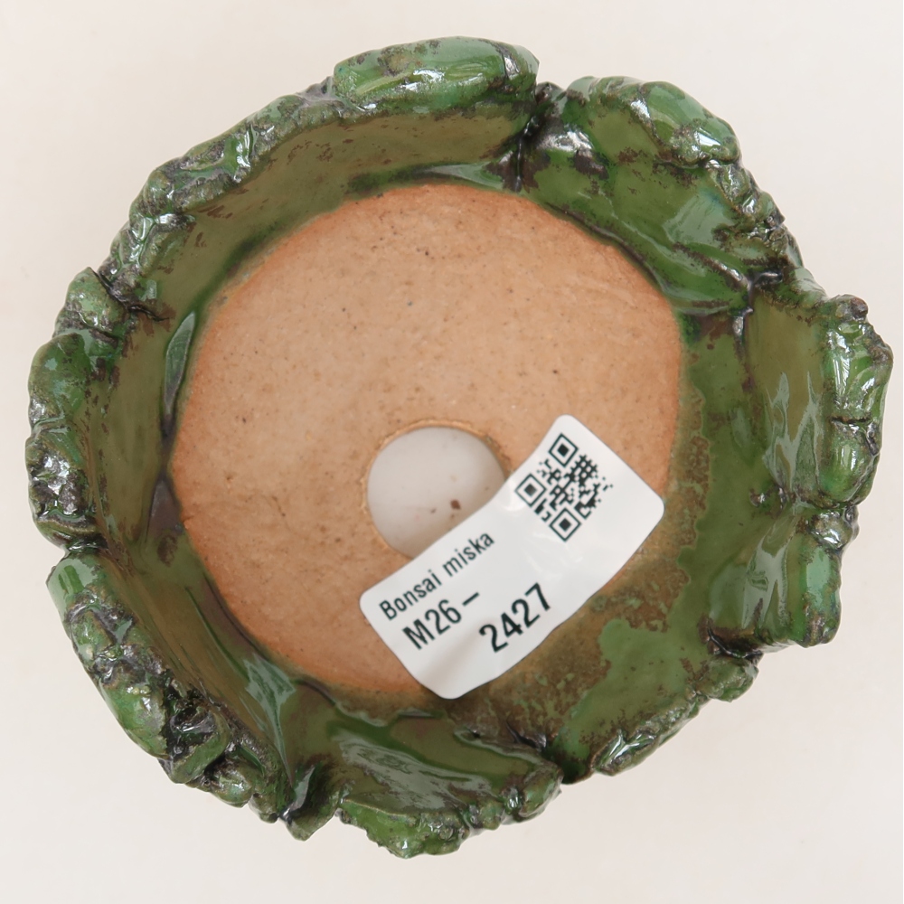 Guscio in ceramica  9 x 8,5 x 7 cm, colore verde
