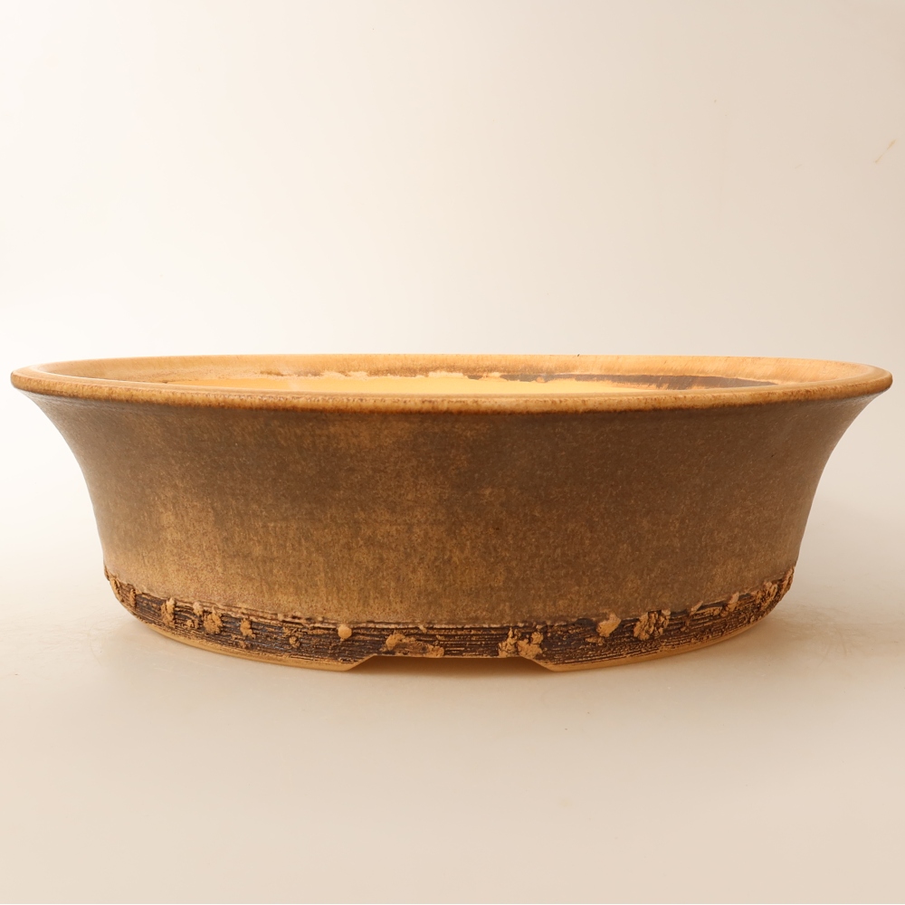 Vaso in ceramica per bonsai 33 x 33 x 9 cm, colore marrone - SOLO RITIRO IN NEGOZIO o spedizione su pallet
